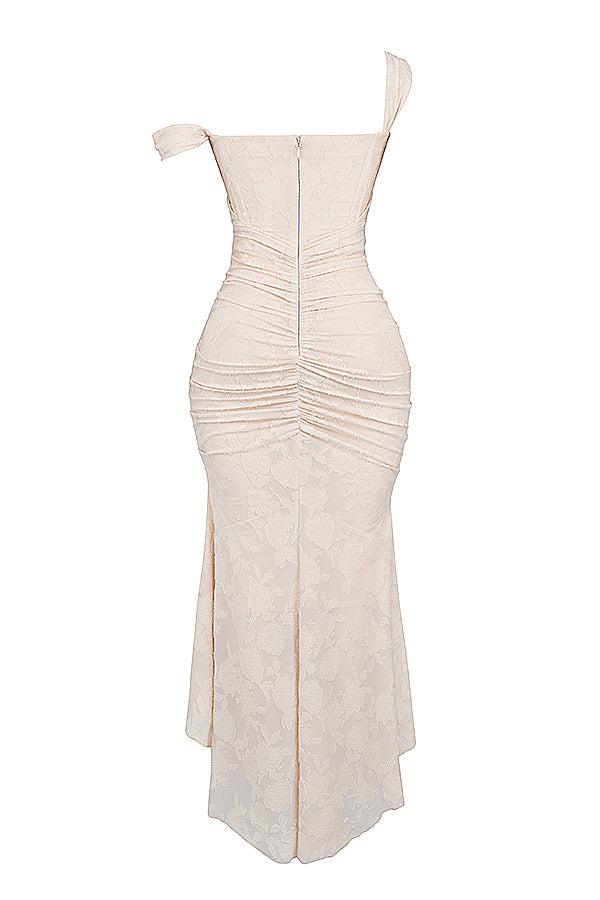 Alyia Elegant Pink Maxi Dress