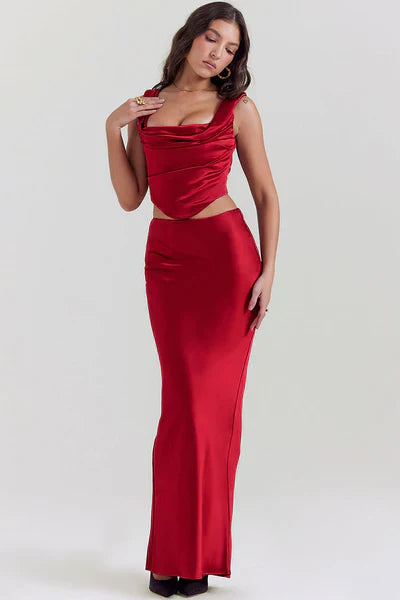 Renga Satin Maxi Dress
