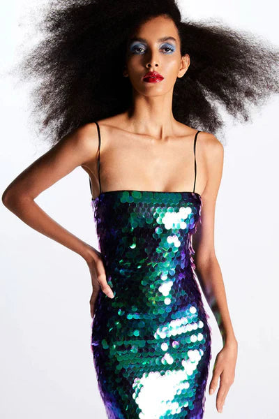 Desia Sequin Irregular Dress