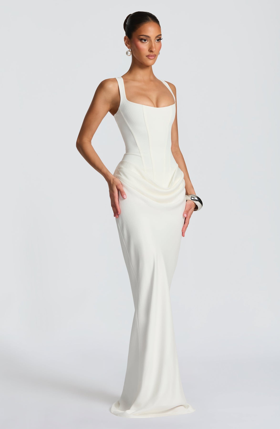 Elerna Maxi dress-White