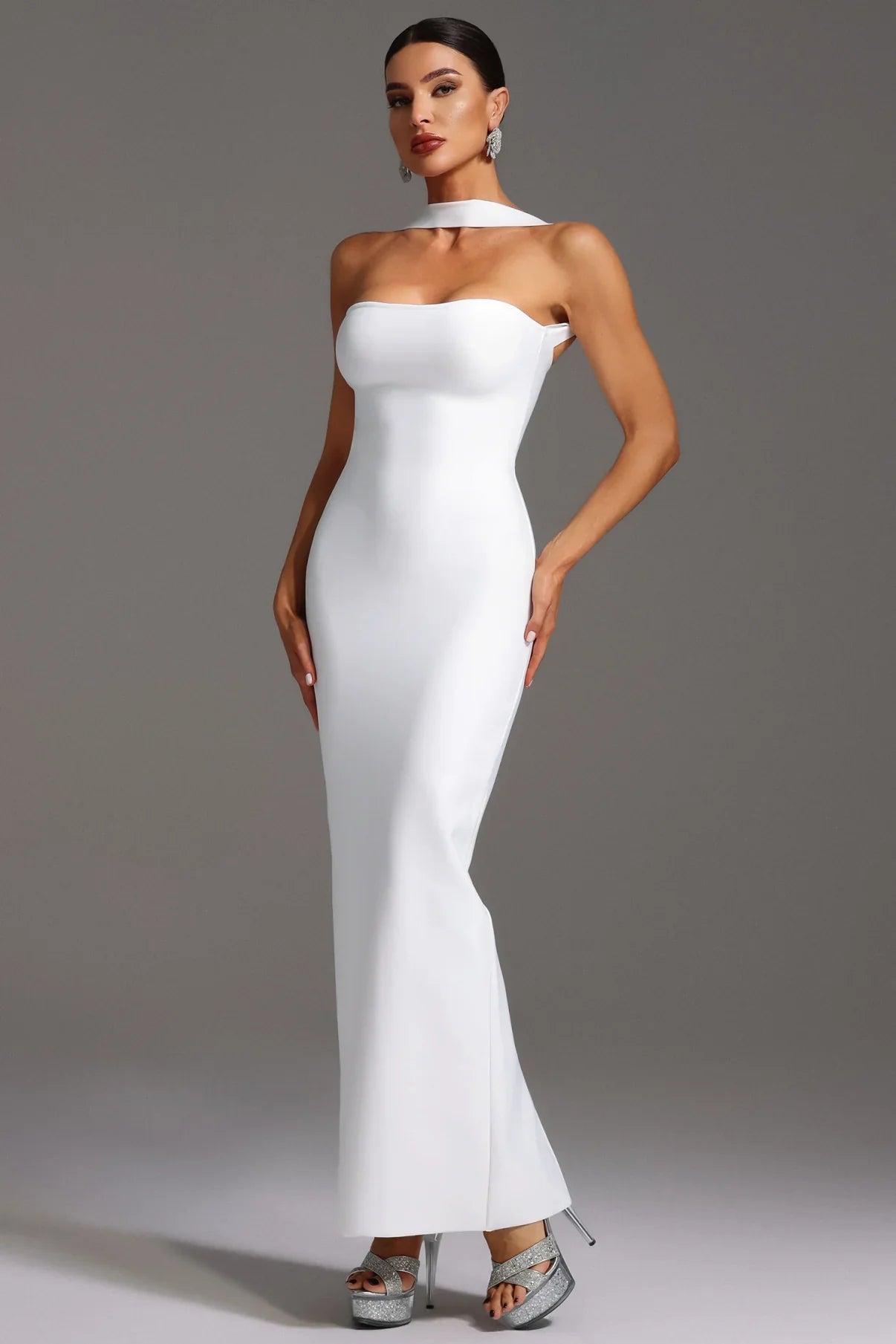 Allure Halter Backless Maxi Dress